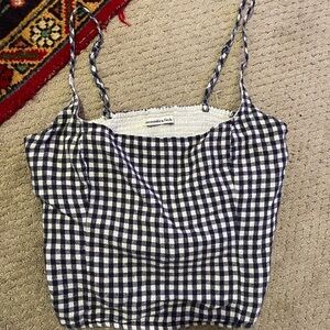 Abercrombie & Fitch Black and White Checkered Camisole